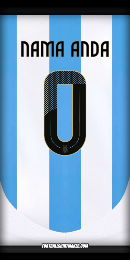 Jersey Argentina 2024 -  nama anda - 0
