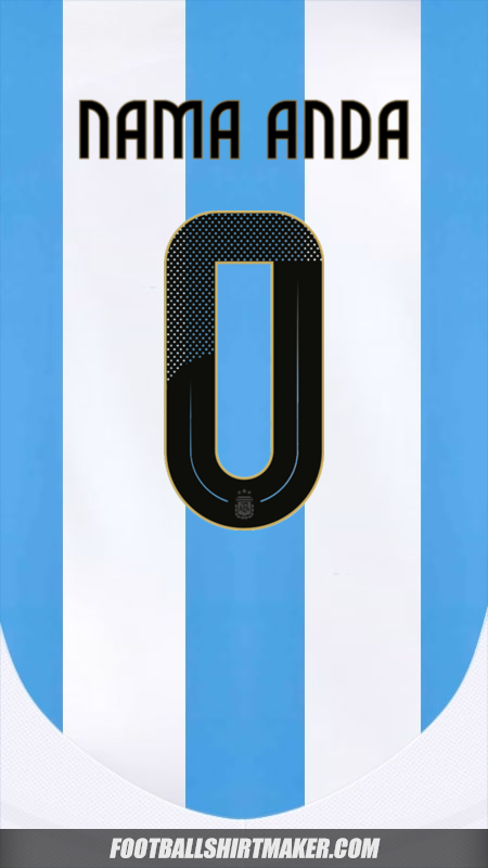 Jersey Argentina 2024 -  nama anda - 0