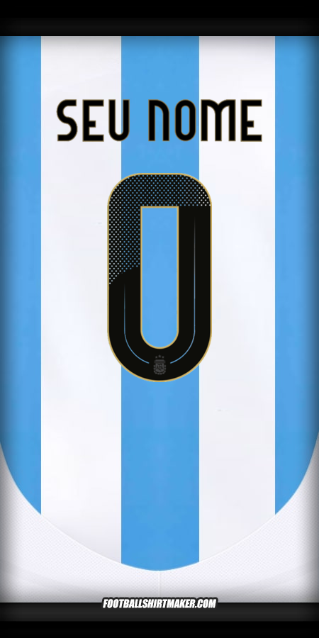Camisa Argentina 2024 -  seu nome - 0