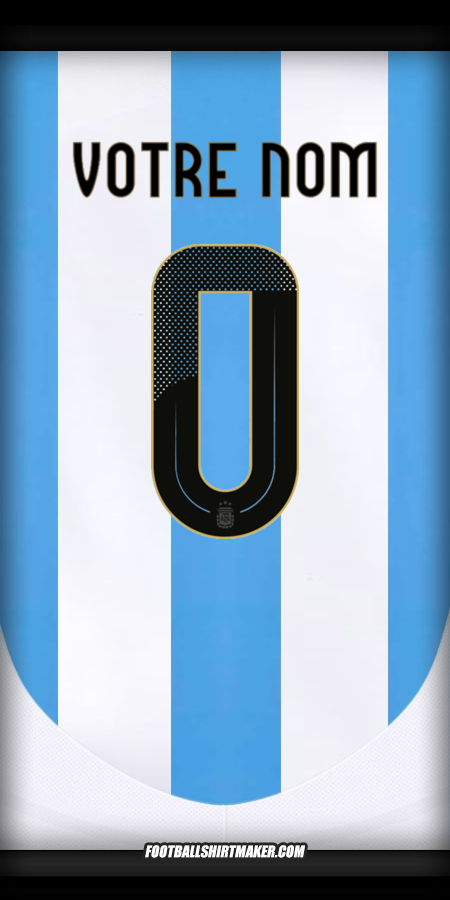 Maillot Argentine 2024 -  votre nom - 0