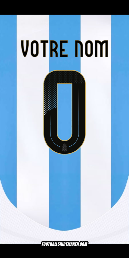 Maillot Argentine 2024 -  votre nom - 0