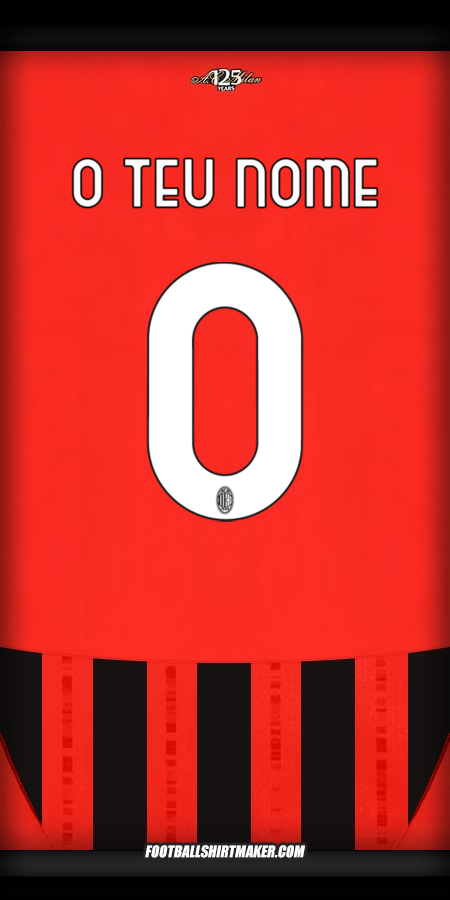 Camisola AC Milan 2024/2025 -  o teu nome - 0