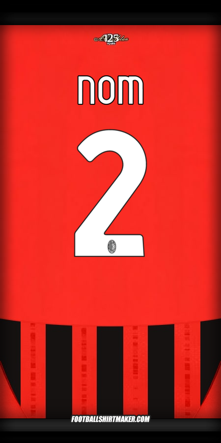 Maillot AC Milan 2024/2025 -  nom - 2