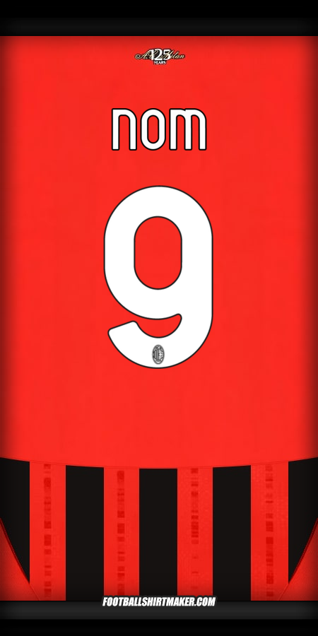 Maillot AC Milan 2024/2025 -  nom - 9