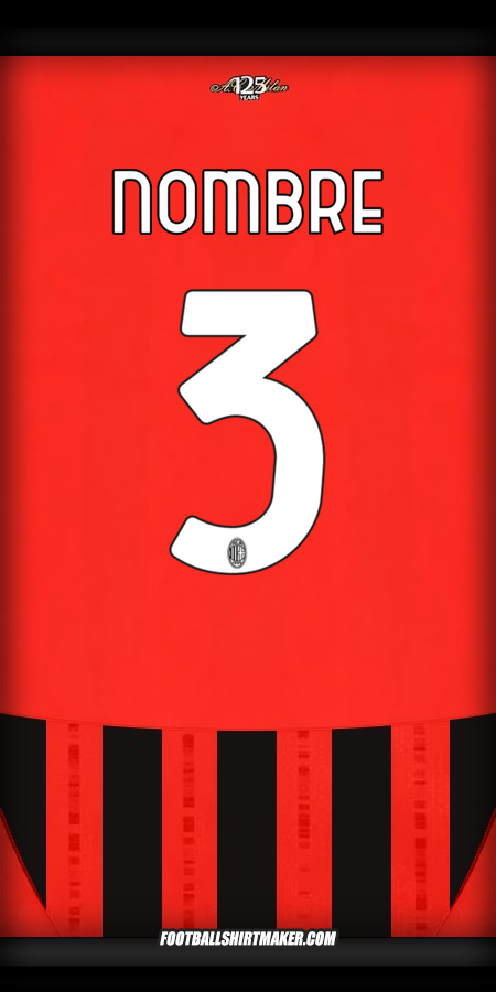 Jersey AC Milan 2024/2025 -  nombre - 3