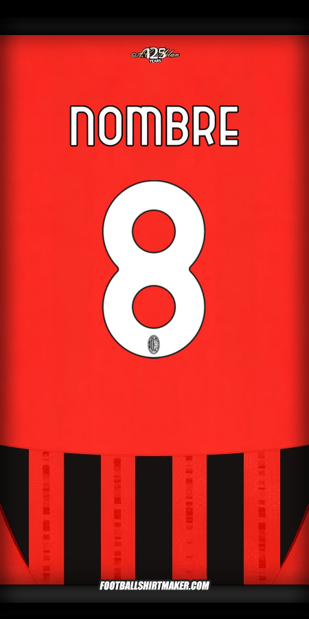 Jersey AC Milan 2024/2025 -  nombre - 8