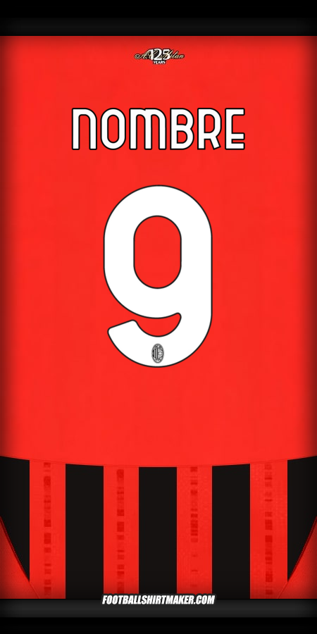 Jersey AC Milan 2024/2025 -  nombre - 9