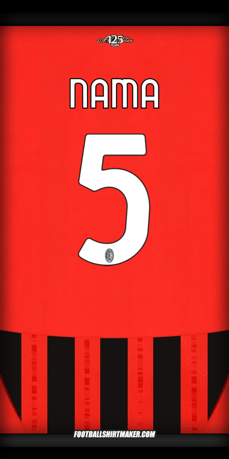 Jersey AC Milan 2024/2025 -  nama - 5