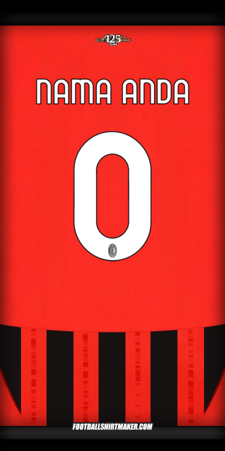 Jersey AC Milan 2024/2025 -  nama anda - 0
