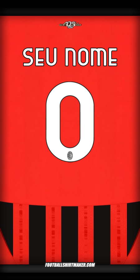 Camisa AC Milan 2024/2025 -  seu nome - 0