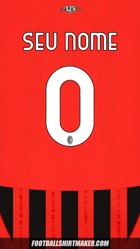 Camisa AC Milan 2024/2025 -  seu nome - 0