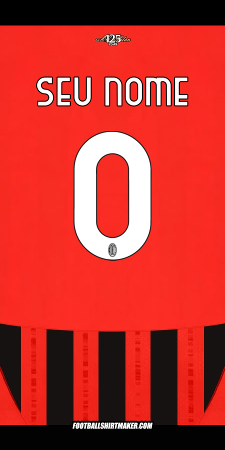 Camisa AC Milan 2024/2025 -  seu nome - 0