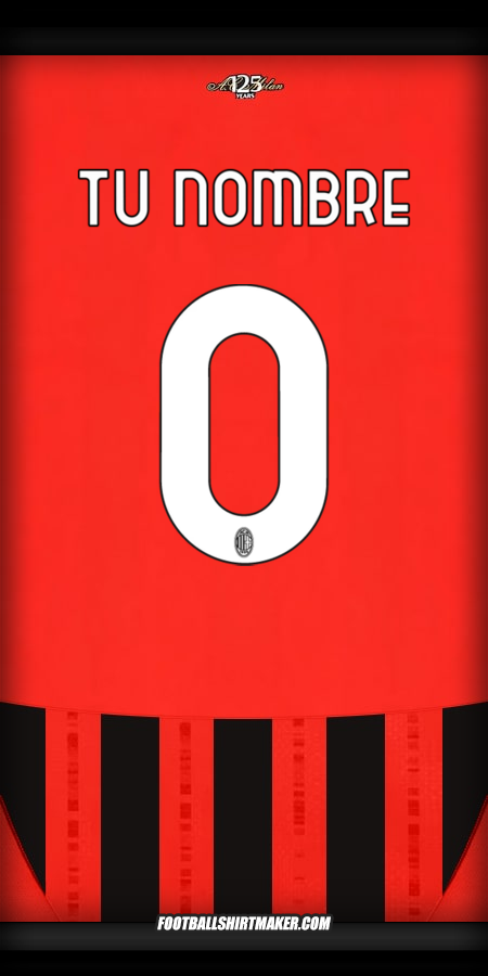 Jersey AC Milan 2024/2025 -  tu nombre - 0