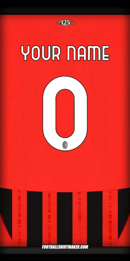 Jersey AC Milan 2024/2025 -  your name - 0
