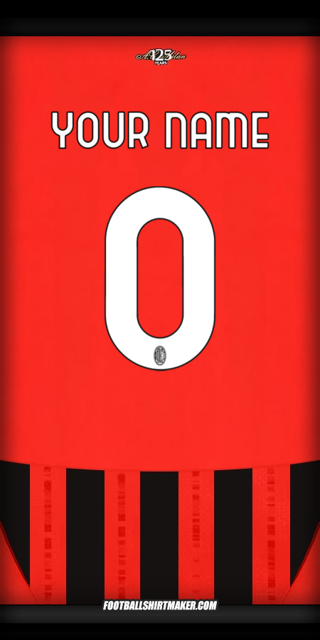 Jersey AC Milan 2024/2025 -  your name - 0