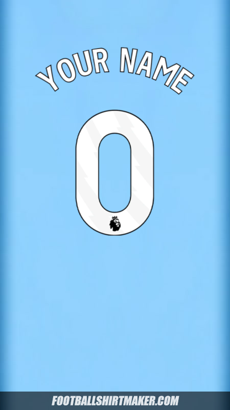 Manchester City 2024/2025 shirt number 0 your name