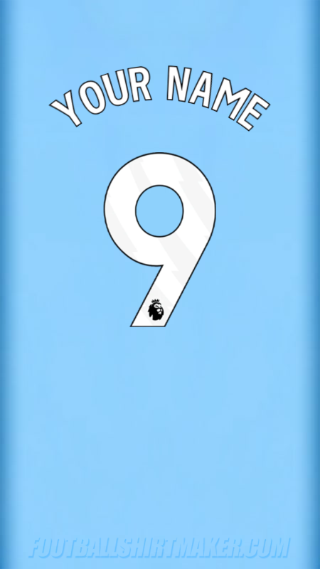 Manchester City 2024/2025 jersey number 9 your name