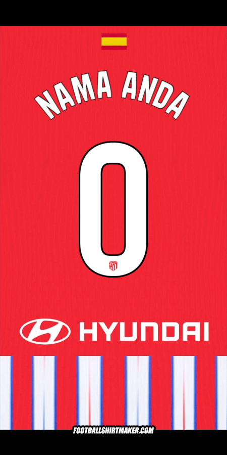 Jersey Atletico Madrid 2024/2025 -  nama anda - 0
