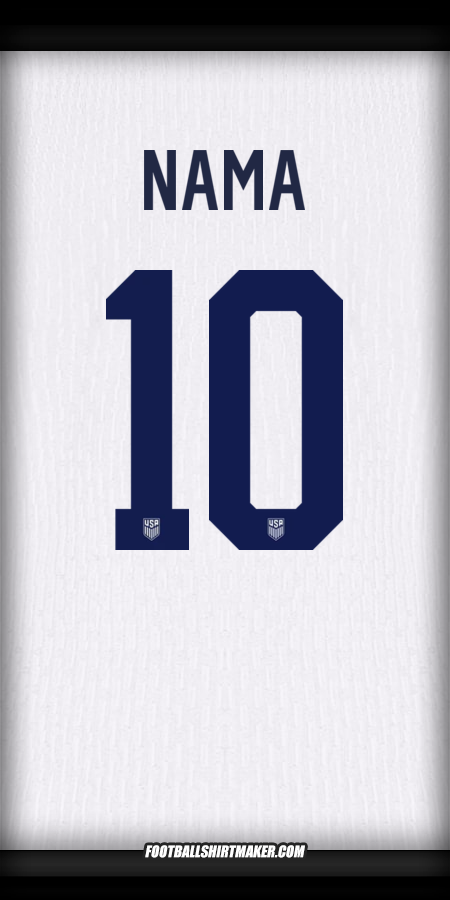 Jersey Amerika Serikat 2024 -  nama - 10