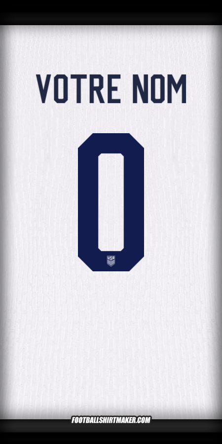 Maillot États-Unis 2024 -  votre nom - 0