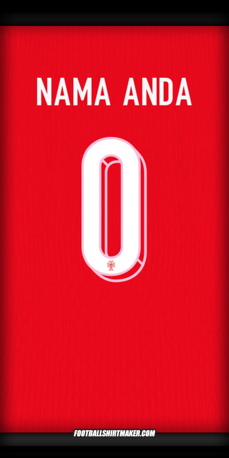 Jersey Portugal 2024 -  nama anda - 0