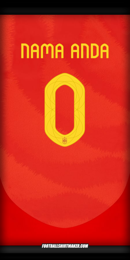 Jersey Spanyol 2024 -  nama anda - 0