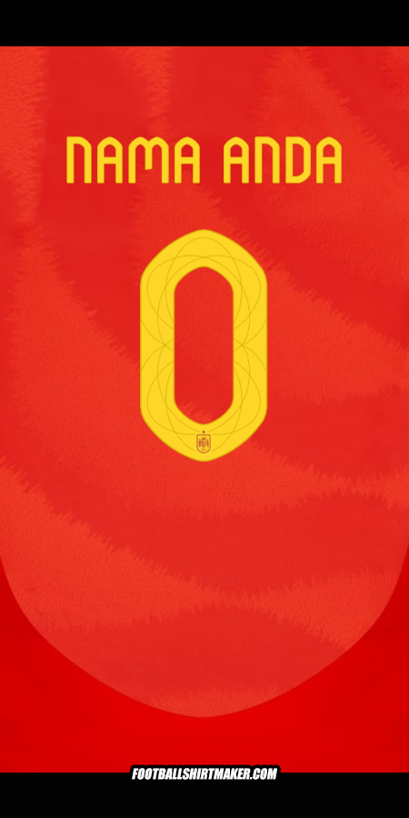 Jersey Spanyol 2024 -  nama anda - 0
