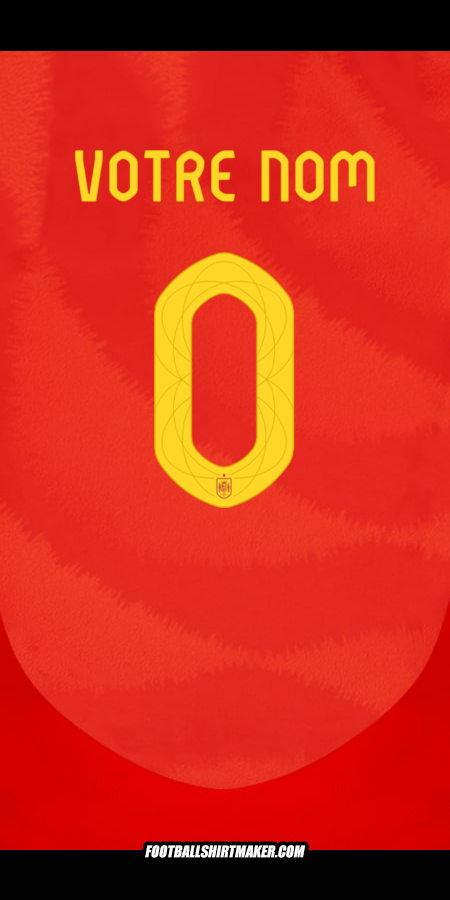 Maillot Espagne 2024 -  votre nom - 0