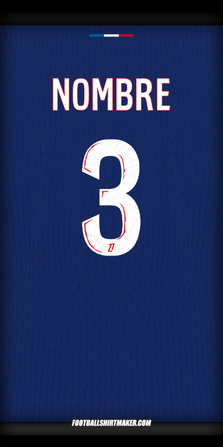 Jersey Paris Saint Germain 2024/2025 -  nombre - 3