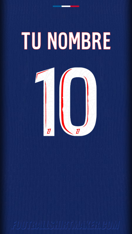 Jersey Paris Saint Germain 2024/2025 número 10 tu nombre