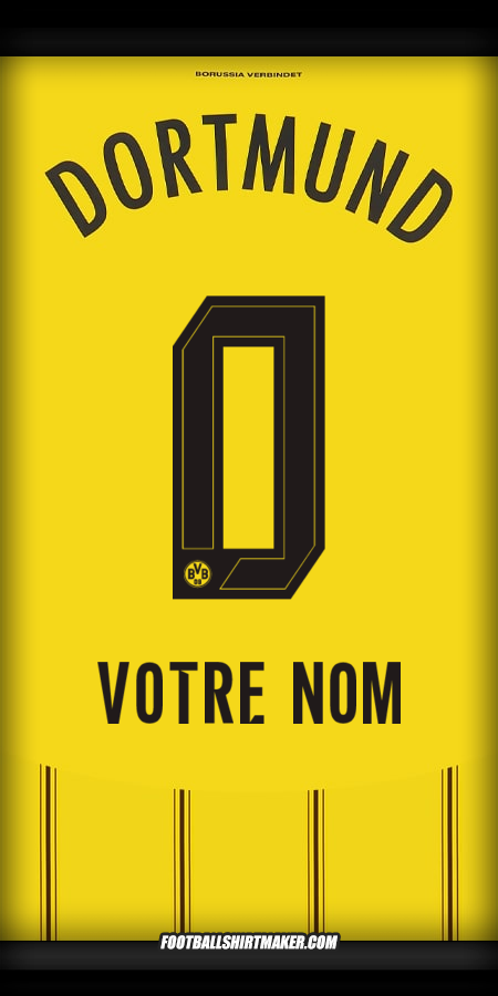 Maillot Borussia Dortmund 2024/2025 -  votre nom - 0