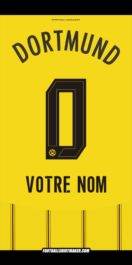 Maillot Borussia Dortmund 2024/2025 -  votre nom - 0