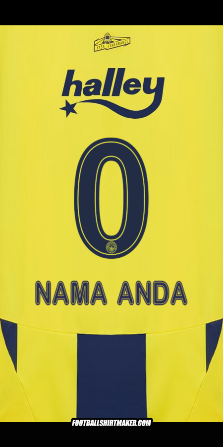 Jersey Fenerbahce SK 2024/2025 -  nama anda - 0