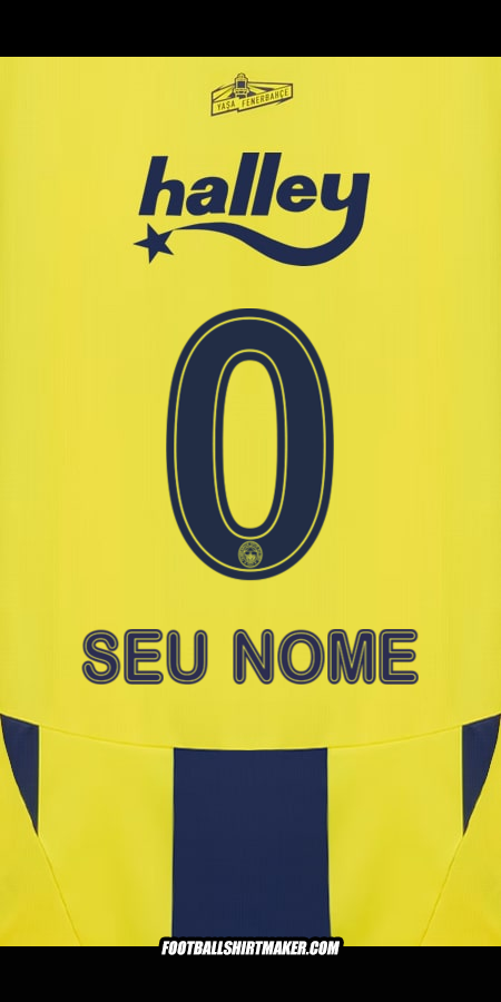 Camisa Fenerbahce SK 2024/2025 -  seu nome - 0