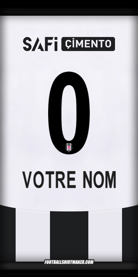 Maillot Besiktas JK 2024/2025 -  votre nom - 0