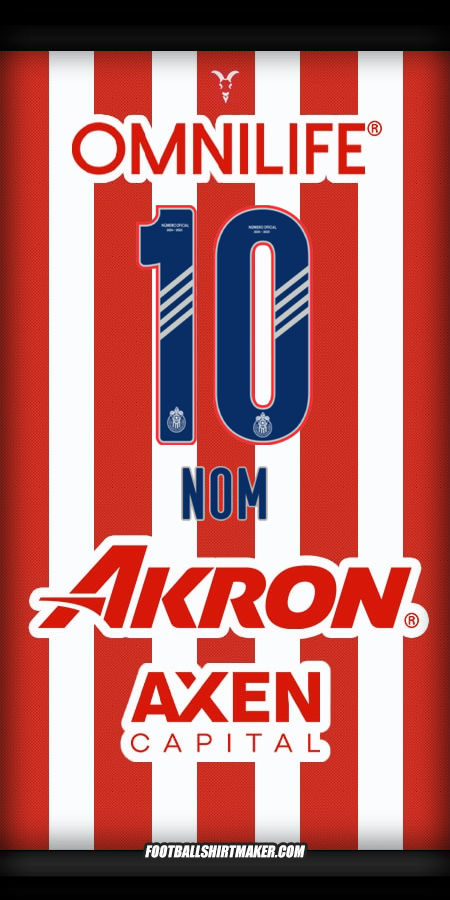 Maillot Guadalajara 2024/2025 -  nom - 10