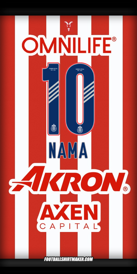 Jersey Guadalajara 2024/2025 -  nama - 10