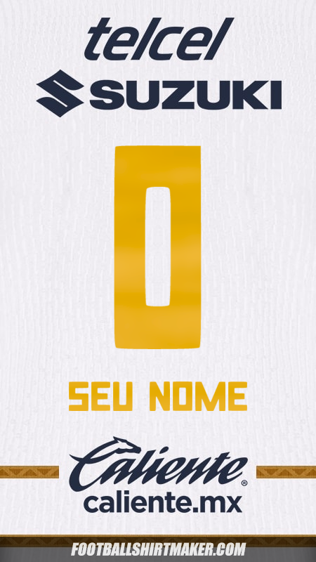 Camisa Pumas UNAM 2024/2025 -  seu nome - 0