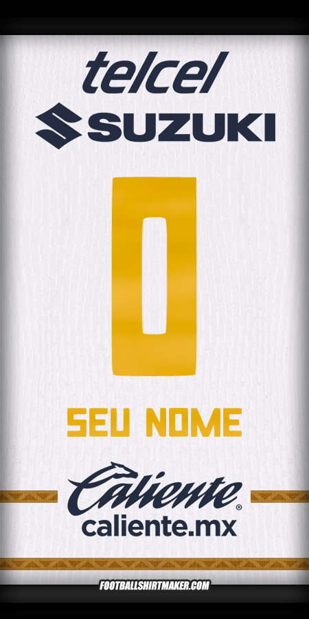 Camisa Pumas UNAM 2024/2025 -  seu nome - 0