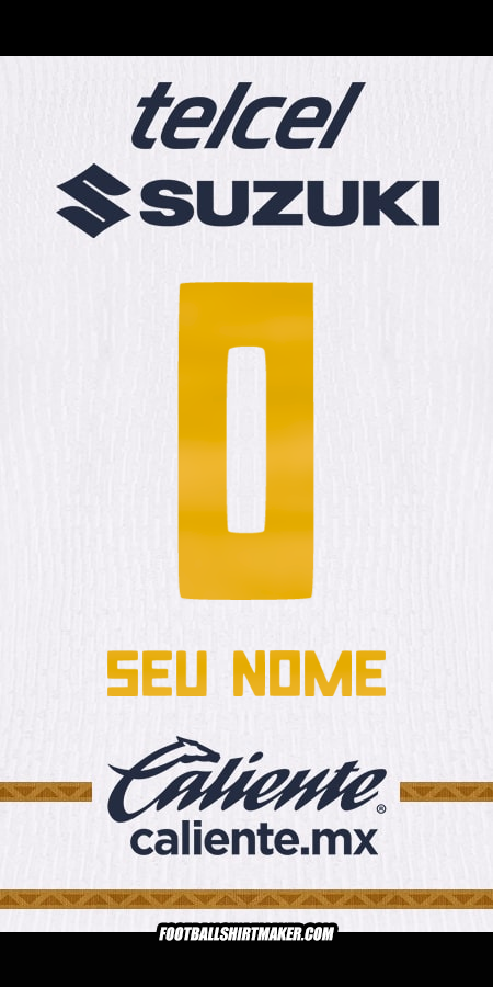 Camisa Pumas UNAM 2024/2025 -  seu nome - 0