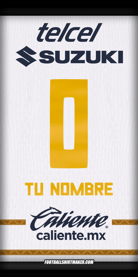 Jersey Pumas UNAM 2024/2025 -  tu nombre - 0