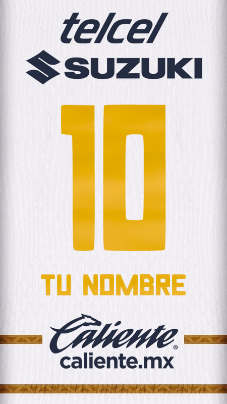 Camiseta Pumas UNAM 2024/2025 número 10 tu nombre