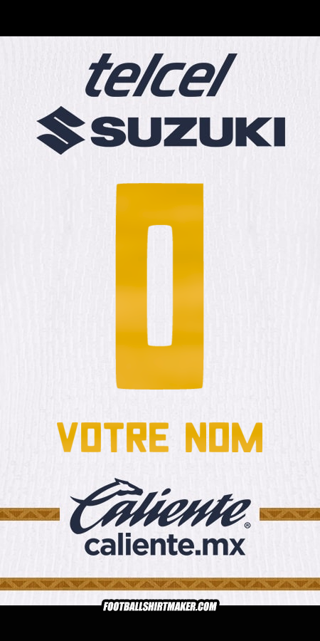 Maillot Pumas UNAM 2024/2025 -  votre nom - 0