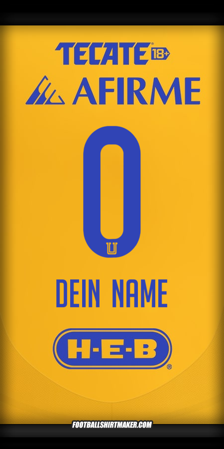 Trikot Tigres UANL 2024/2025 -  dein name - 0