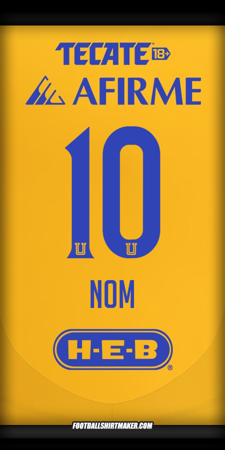 Maillot Tigres UANL 2024/2025 -  nom - 10