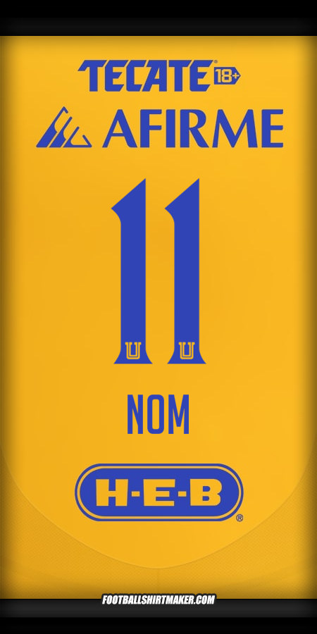 Maillot Tigres UANL 2024/2025 -  nom - 11