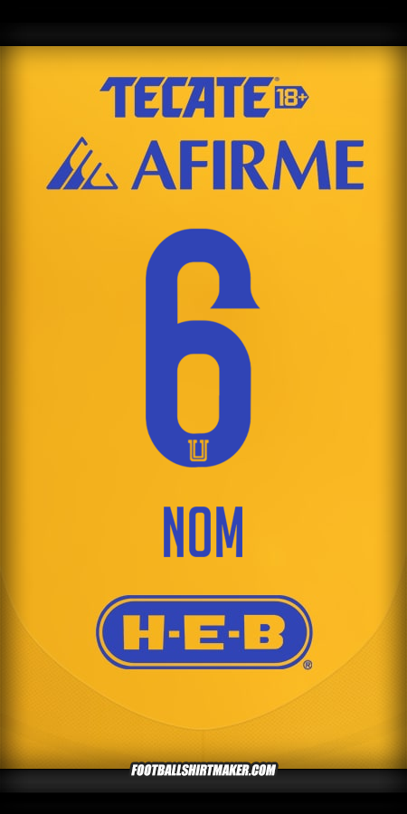 Maillot Tigres UANL 2024/2025 -  nom - 6
