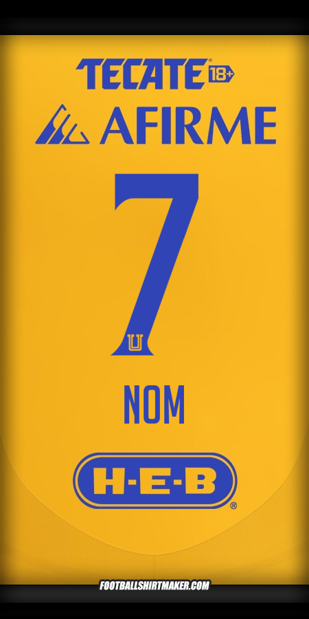 Maillot Tigres UANL 2024/2025 -  nom - 7