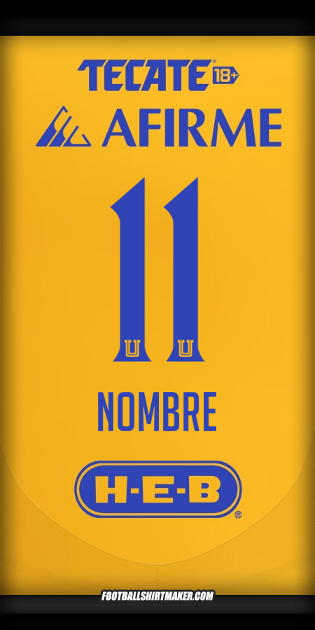 Camiseta Tigres UANL 2024/2025 -  nombre - 11