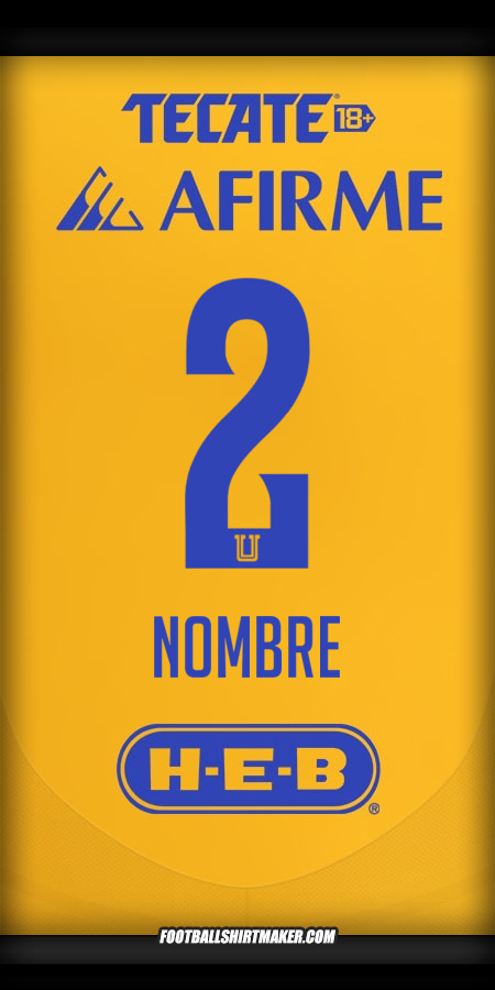 Jersey Tigres UANL 2024/2025 -  nombre - 2